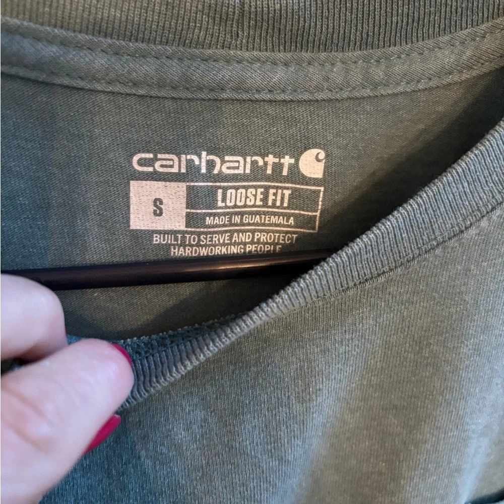 Carhartt green/blue pocket T. Sz S